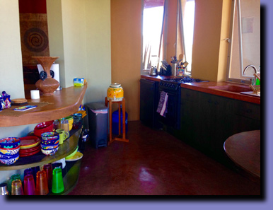 The downstairs kitchen An image of the downstairs kitchen